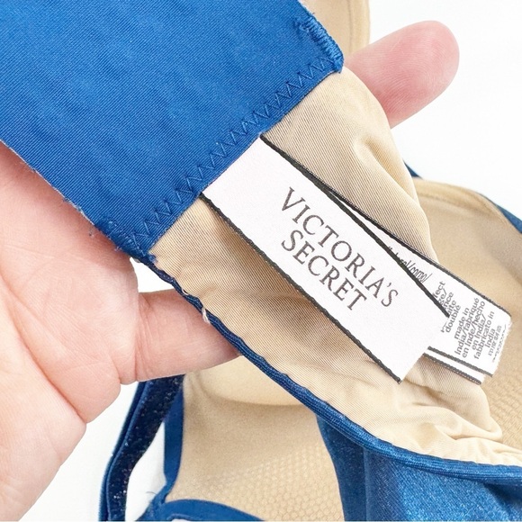 ✅ VICTORIA'S SECRET LINED PERFECT COVERAGE IN BLUE SIZE 36DDD - Picture 6 of 7